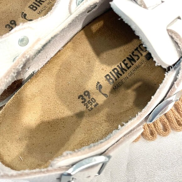 Birkenstock Tokio Super Grip Leather White Slide On Strap Clog Size EU 39 - Picture 9 of 9